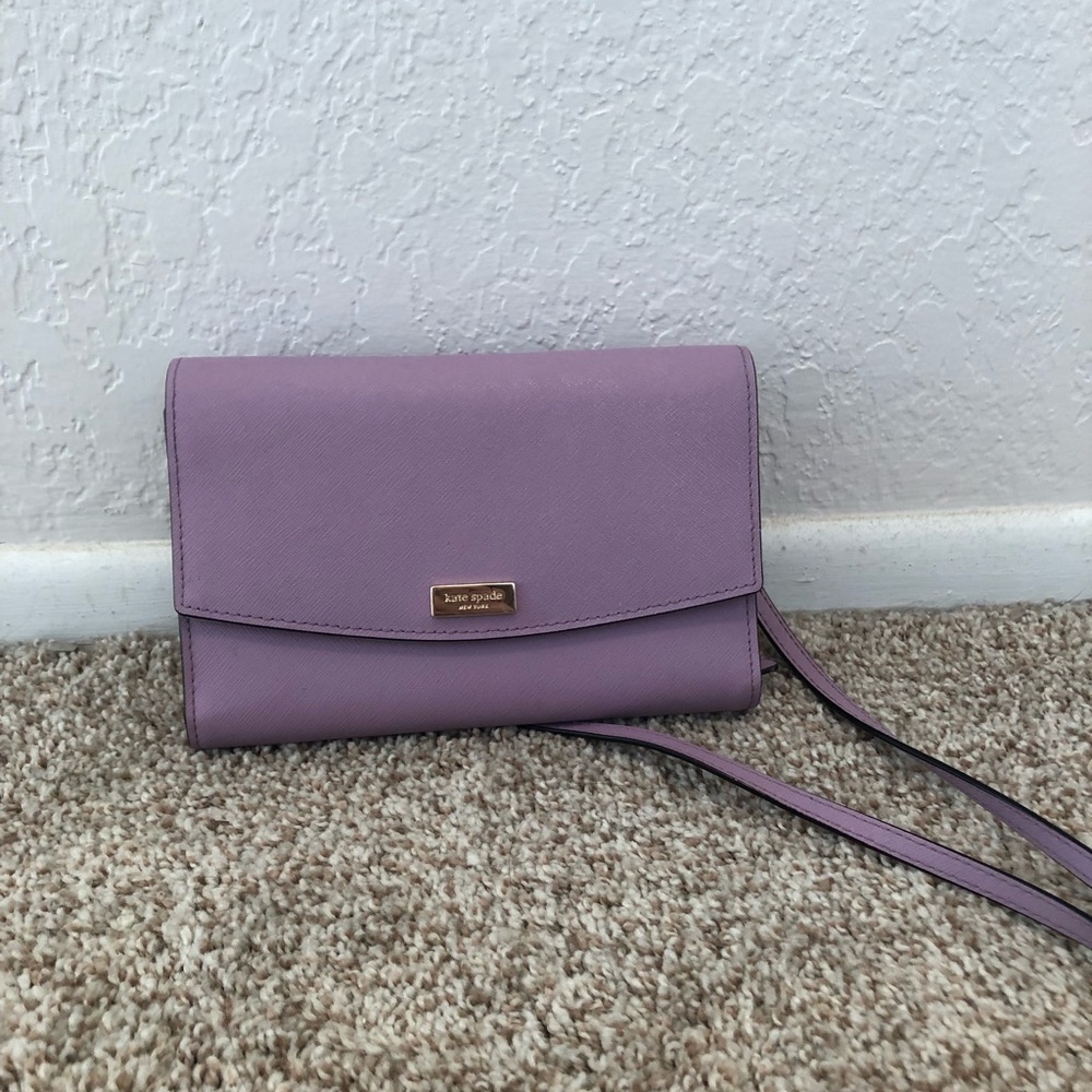 Kate Spade Lilac Kerri Small Flap Wallet Crossbody Purse